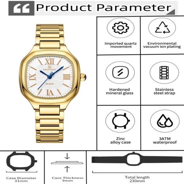 Square Roman Numeral Quartz Watch